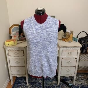 NWOT J. Crew Scoop Neck Blue Knit Sweater Vest
